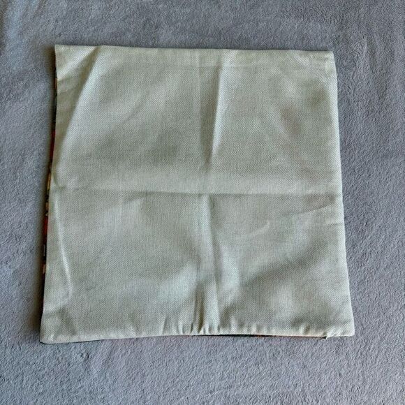 Akasia Design Fall Square Throw Pillow Cover “Red Truck w/ apples and Pumpkins” - Picture 2 of 4